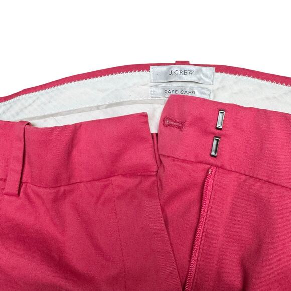 J. Crew Cafe Capri Ankle Pants Lobster/ Nantucket Red Size 10 - Picture 4 of 6